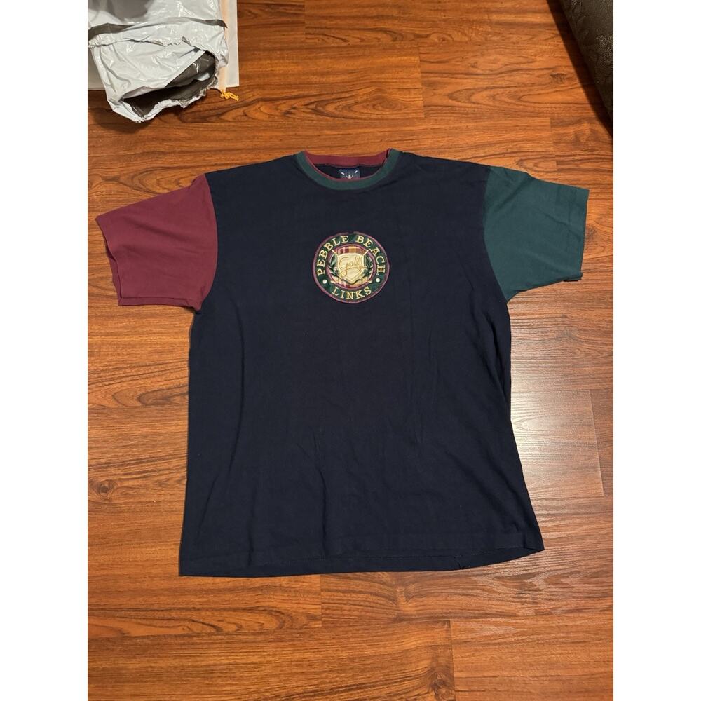 Vintage Oarsman 913 Pebble Beach Golf Links Embroidered Single Stitch T-Shirt XL